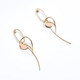 Nude oval-shaped earrings